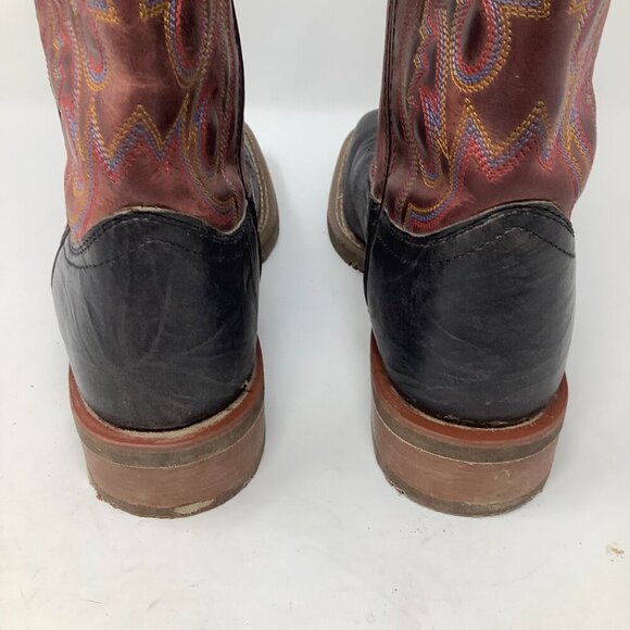 Laredo men's Isaac western cowboy boots 9D square toe red shafts leather - Picture 7 of 14